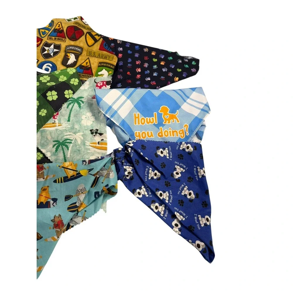 Bulk Mixed Lot of Over 10 Dog Bandanas All Sizes